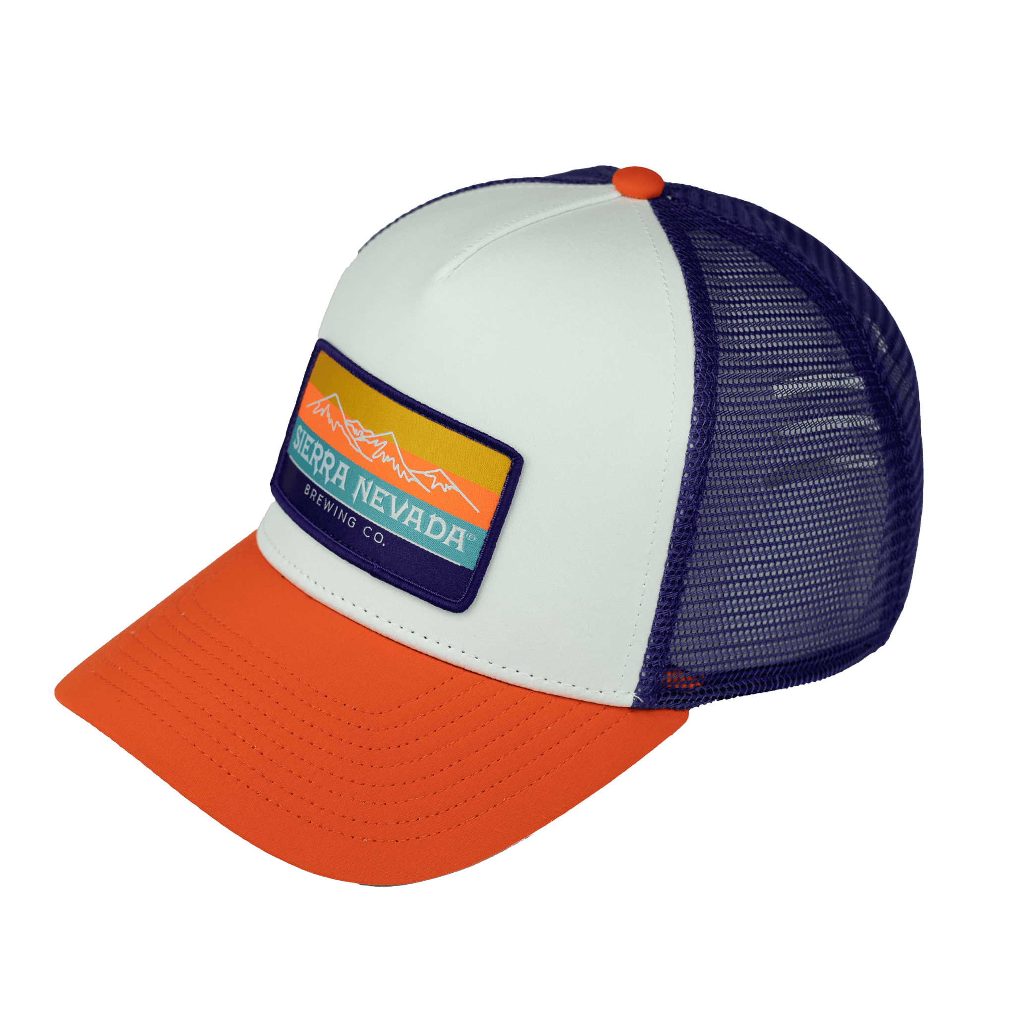 SNBC Mountain Gradient Trucker Hat in Orange-Purple